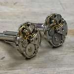 image for A pair of watch movement cuff links I made.
