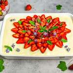image for Grew strawberries, had eggs from our chickens, so we made this; Strawberry and Lemon Tiramisu [OC] [1600x2400]