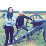 image for Larry David turns 70 today, here's a picture of him and his daughter on a Civil War battlefield
