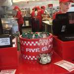 image for five girls at Five Guys