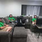 image for My gf's dad &amp; his brothers all live in different states, so every Friday night they get on Xbox Live to play video games like the good old days when they were kids. Well finally, they were all able to get together and play in person while wearing their matching shirts with their GTA crews logo on it