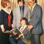 image for My Hilarious Father (with the magazine) and my Grandfather, Grandmother, and Uncle at His Bar Mitzvah in 1972