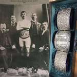 image for My great great Grandad, boxing champion of England in 1897 and the belt today.