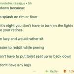 image for Redditor explains why he sits down when he pees