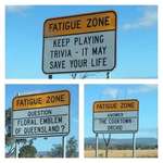 image for Some roads in Australia are so long and boring they have trivia signs to keep drivers alert.