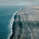 image for Icelandic coast line, and black sand [OC] [1350x1840]