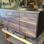 image for Credenza in walnut with matched fronts all completed!
