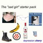 image for The Self Proclaimed 'Sad Girl' at a Liberal Arts School College Starter Pack