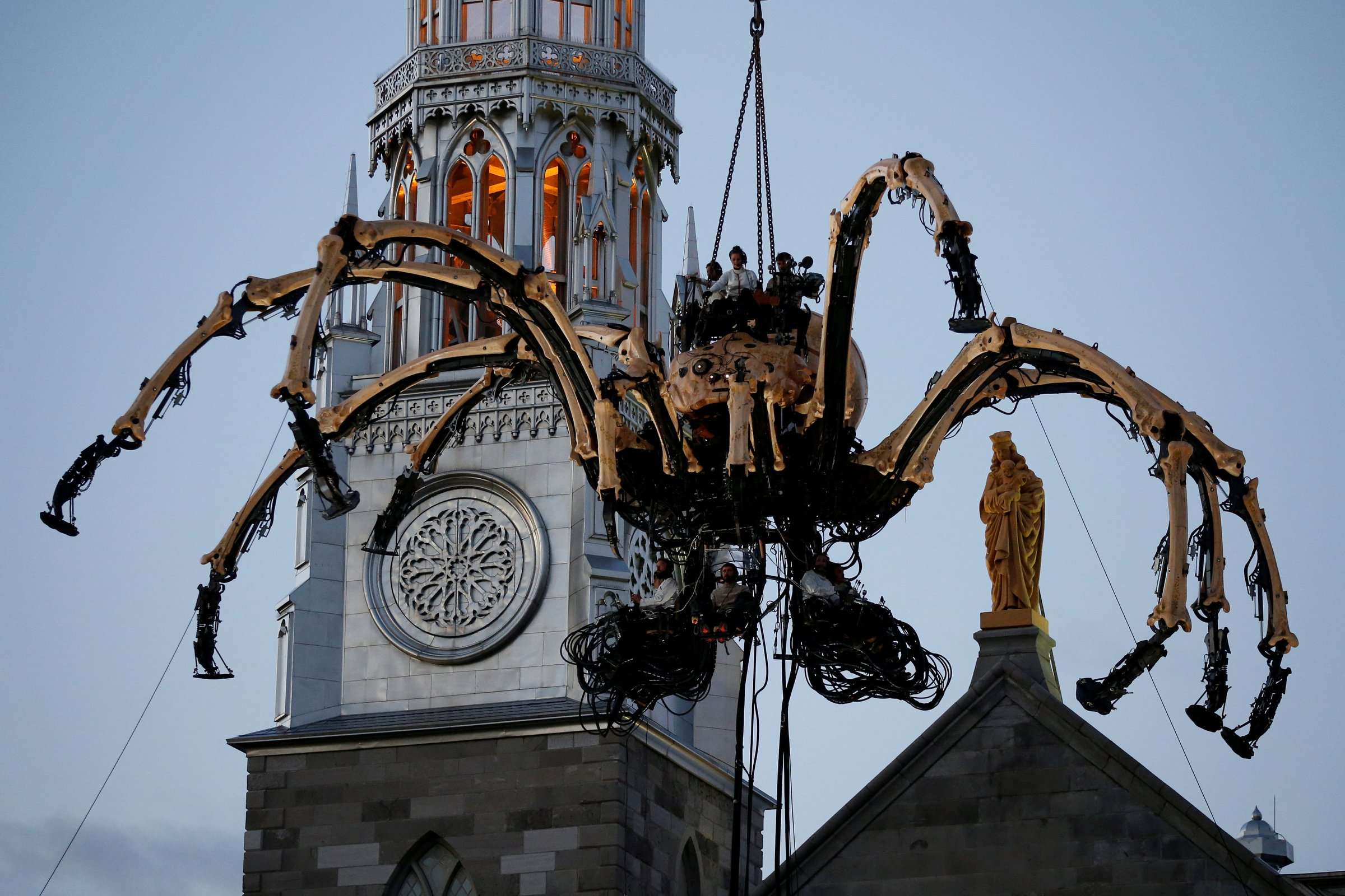 image for Ottawa archbishop surprised by negative reaction to robotic spider on cathedral