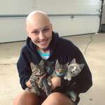 image for A few months ago, I had a top post that I was just starting chemo. Today I found out that my tumor shrank to about half its size and the cancerous nodules in my lungs are gone! Also I got to play with adorable kittens. It's a good day :)