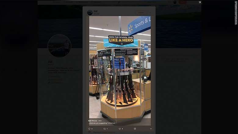 image for Walmart apologizes for sign marketing guns as back-to-school items