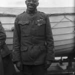image for Pvt Henry Johnson of the 369th infantry regiment, AKA the Harlem Hellfighters [1918]. Despite his heroism and sustained injuries at the Meuse-Argonne offensive, he was denied accommodation and assistance because he was black. Barack Obama posthumously awarded him the medal of honor in 2015.