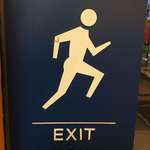 image for This exit sign guy has a butt