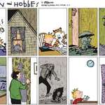 image for This summer I got into the habit of reading through Calvin and Hobbes strips with my eight year old brother every night before he went to bed. He got to work on his reading skills, and I got to relive my childhood. I'm heading of to college tomorrow, and this was the last strip we read tonight.