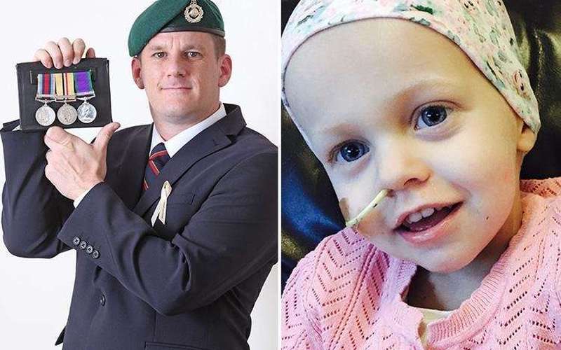 image for Ex-Royal Marine and Iraq war hero is selling his medals to pay for four-year-old tot’s £200k treatment for rare cancer