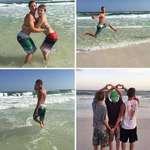 image for How girls take pictures at the beach...