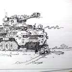 image for Another slightly oversized APC, Black pen and paper, A4