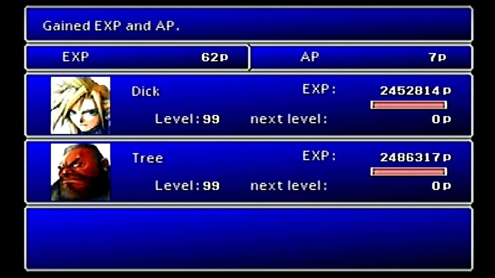 image for Final Fantasy VII player gives life meaning by hitting level 99 before first boss