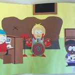 image for Found an old South Park scene I made with paper back in eight grade.