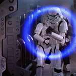 image for Stormtroopers using the stun mode on their blasters. When have the rebels ever set their blasters to stun?
