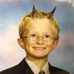 image for For my 2nd grade photo I vouched for the Satan's-child-lawyer look.