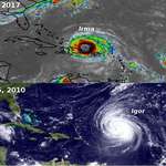 image for Radar images from almost exactly 7 years apart.