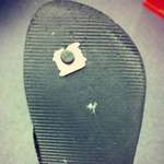 image for Use bread clips to save flip-flops with split holes