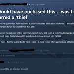 image for Steam user brags about pirating a game in the most verysmart manner imaginable.