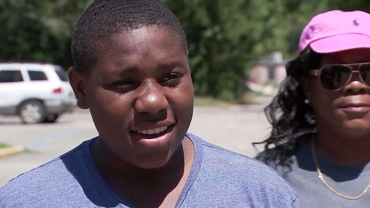 image for 13-year-old rescues neighbors on air mattress during Harvey