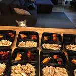 image for My cat likes to watch me meal prep.