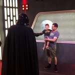 image for My son got to meet Darth Vader. And when the Dark Lord of the Sith told him "join me, and I will complete your training" he reached out and held Vader's hand! Should I be impressed, or concerned?