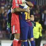 image for Prolific scorer, Leo Messi, had been unable to get a goal past legendary keeper Gianluigi Buffon, until finally this past Tuesday. Here they are after the match.