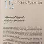 image for The first page of my applied math textbook's chapter on rings