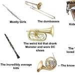 image for Middle school band section stereotypes starterpack