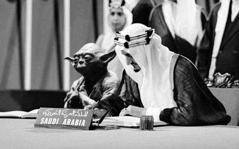 image for Saudi Arabia accidentally prints textbook showing Yoda sitting next to the king