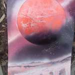 image for Been doing some space paintings with spray paint, what do you guys think?