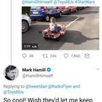 image for Mark Hamill replied to my tweet the other day on my new Landspeeder!