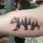 image for Forest Bear, by Keith C (me) at Spinning Needle Tattoos in Ft Worth