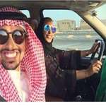 image for Saudi man shares a photo of him teaching his wife how to drive.