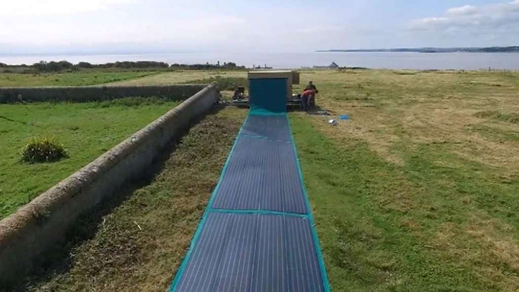 image for Roll-up solar panels power Flat Holm island