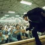 image for Jonny Cash shaking an inmate's hand at Folsom Prison, 1968