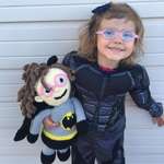 image for My daughter loves Batman so a friend made a Batman doll to look like her!