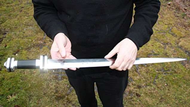 image for Sir Terry Pratchett's Self-Made Meteorite Sword Is the Closest We Get to Excalibur