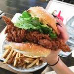 image for [I ate] a honey BBQ fried chicken sandwich