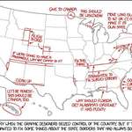 image for XKCD on the design of US state borders [740 × 534]