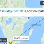 image for Flight 666 Is On Route To HEL On Friday The 13th.