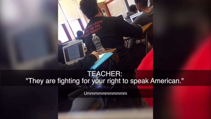 image for Teacher tells class ‘speak American,’ says troops aren’t fighting for ‘right to speak Spanish’