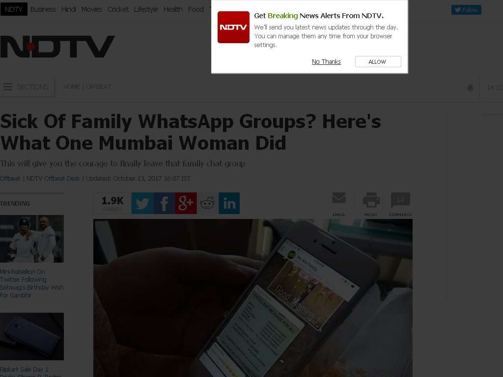 image for Sick Of Family WhatsApp Groups? Here's What One Mumbai Woman Did