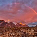 image for When my sunrise alarm went off I heard rain coming down on my tent and I almost went back to sleep but I decided to peak outside anyway and I witnessed the best sunrise I've ever seen. (Tombstone Territorial Park, YT, CA) [2500x1406][OC]