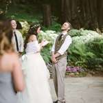 image for My husband laughing hysterically during our wedding vows. This photos always makes me smile.